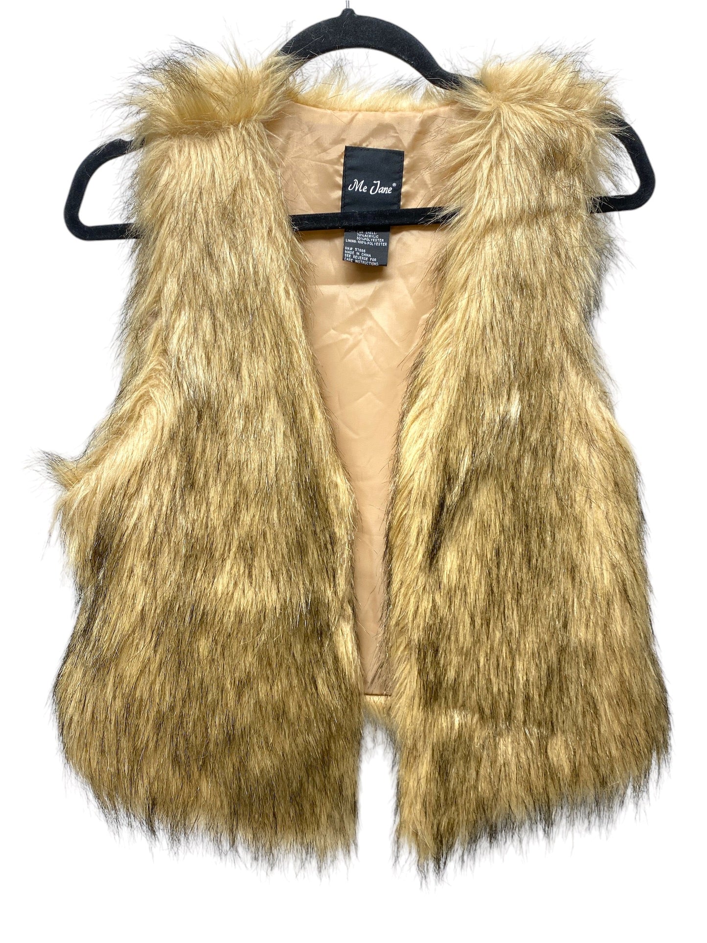 Vest Faux Fur & Sherpa By Me Jane In Black & Cream, Size: M