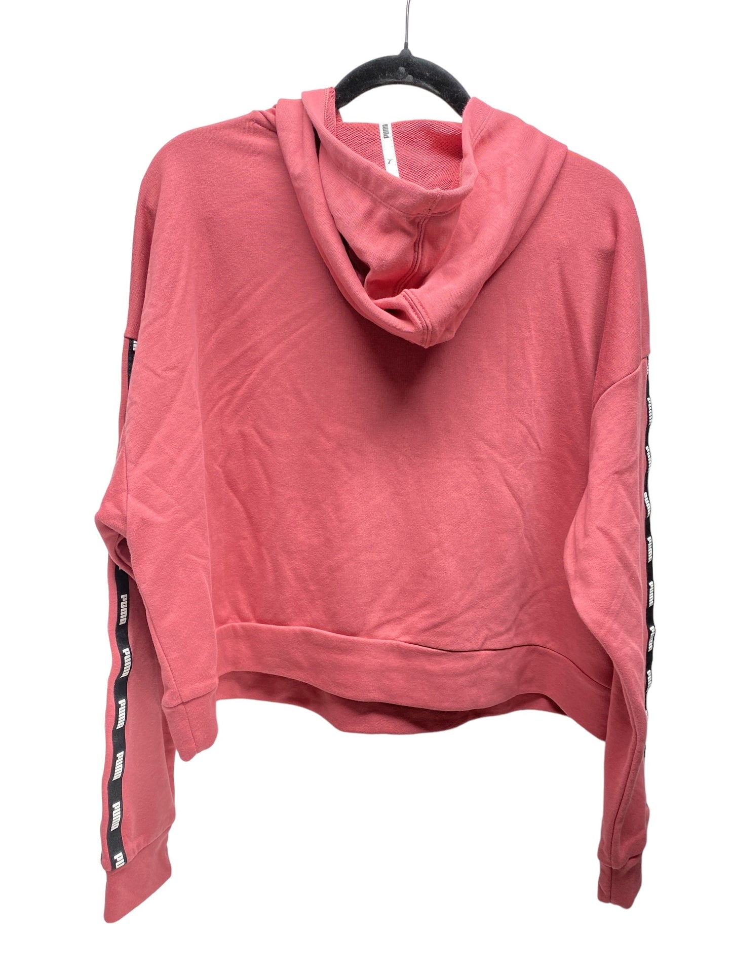 Athletic Top Long Sleeve Hoodie By Puma In Pink, Size: Xl