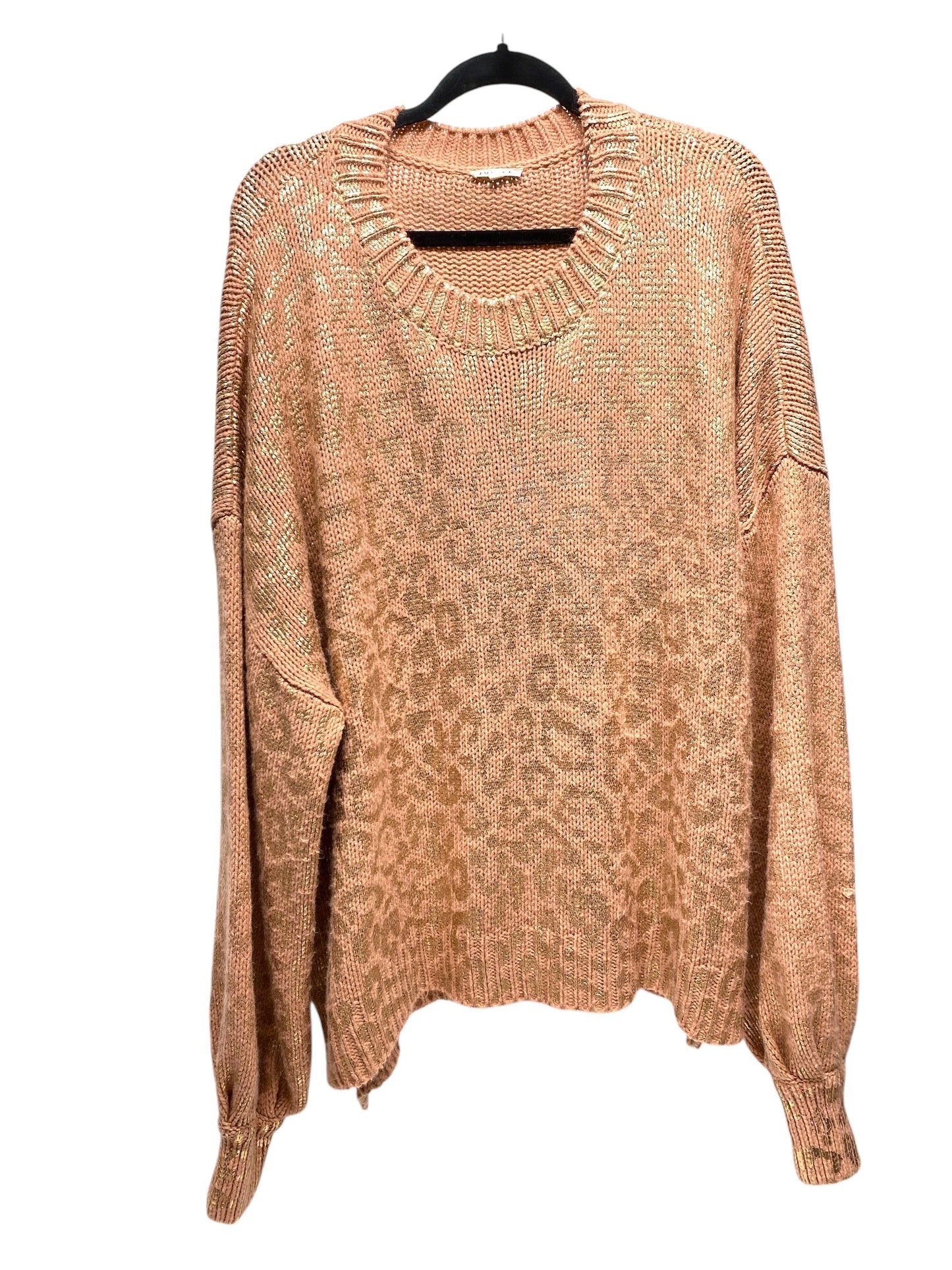 Sweater By Jodifl In Gold & Pink, Size: L