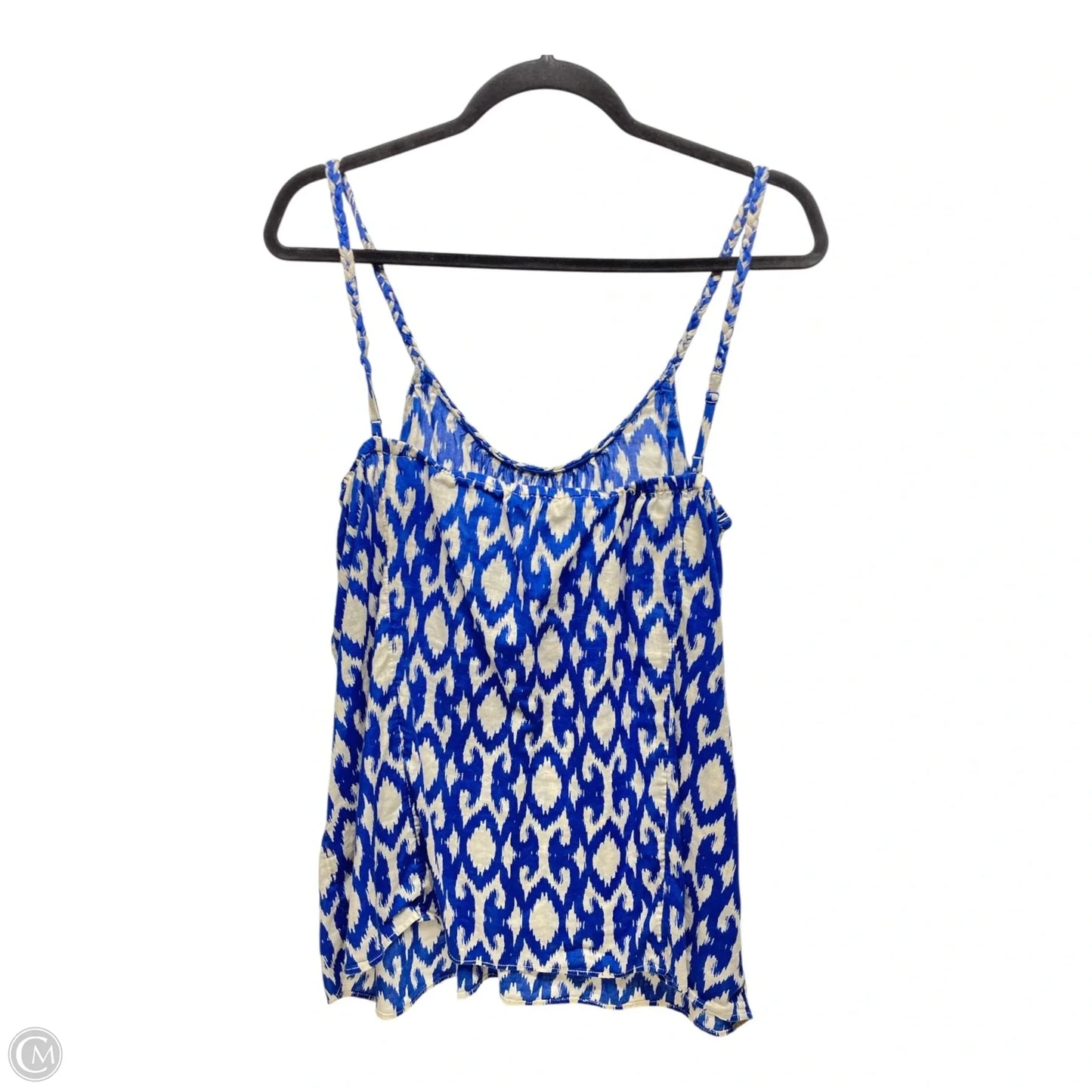 Top Sleeveless By Gap In Blue & Cream, Size: M