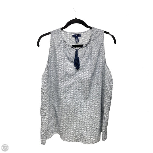 Top Sleeveless By Gap In Blue & White, Size: M