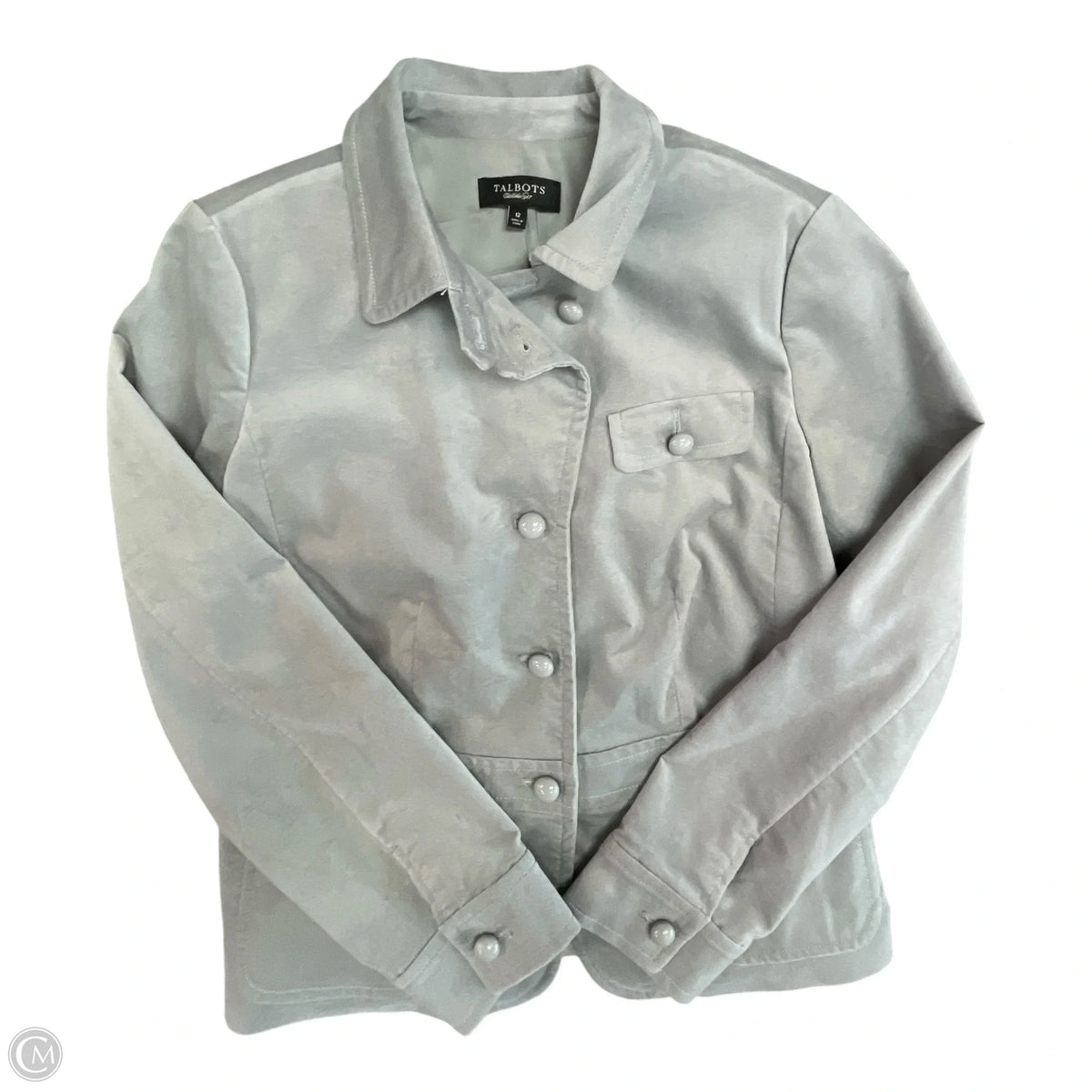Blazer By Talbots In Grey, Size: 12