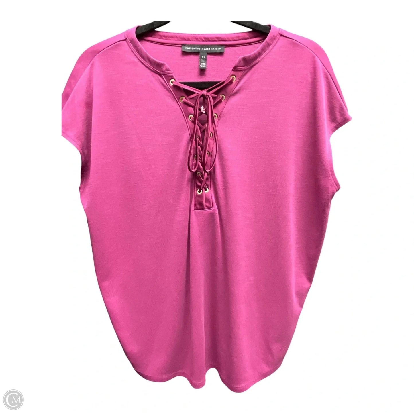 Top Short Sleeve By White House Black Market In Purple, Size: Xs