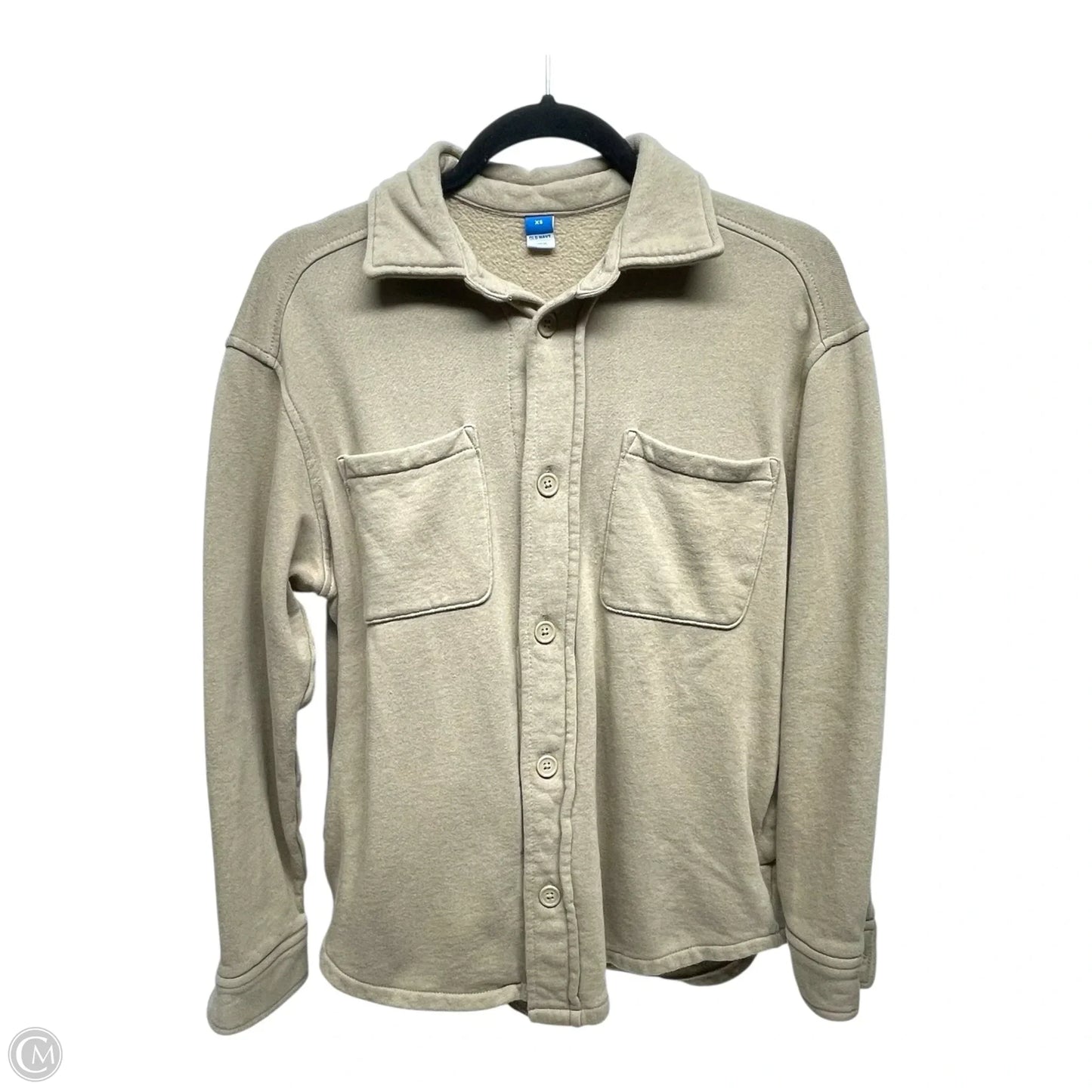 Jacket Shirt By Old Navy In Tan, Size: Xs