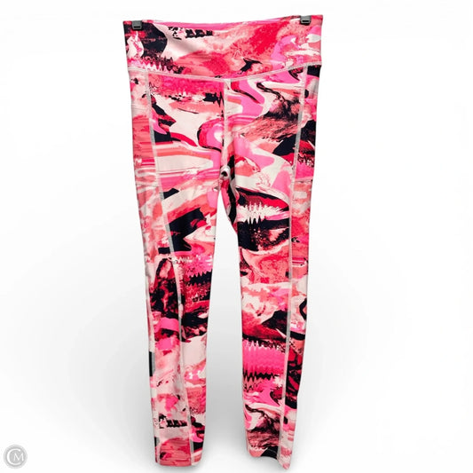 Athletic Leggings By Under Armour In Pink & White, Size: M
