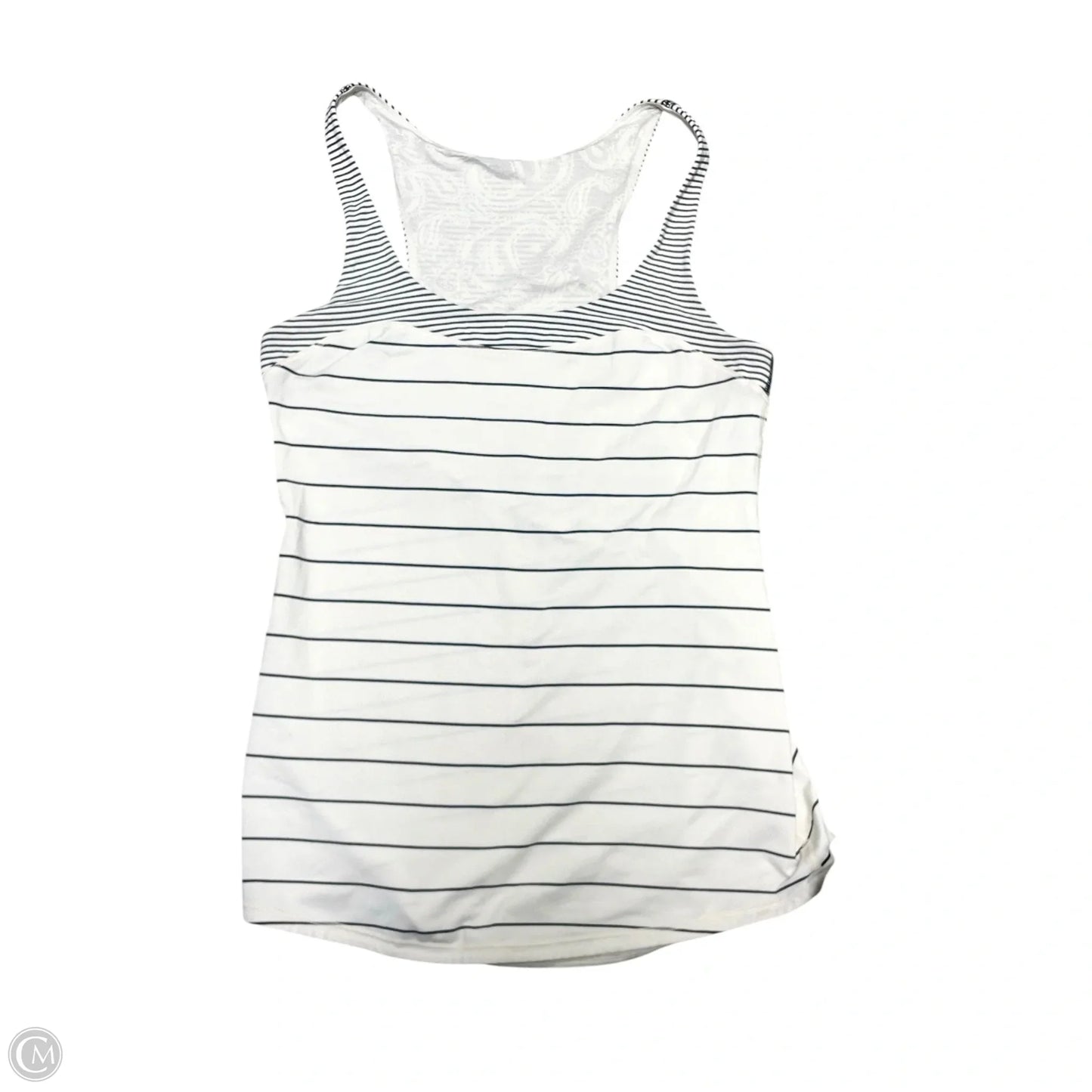 Athletic Tank Top By Lululemon In Black & Cream, Size: S