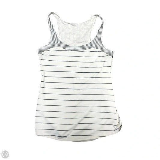 Athletic Tank Top By Lululemon In Black & Cream, Size: S