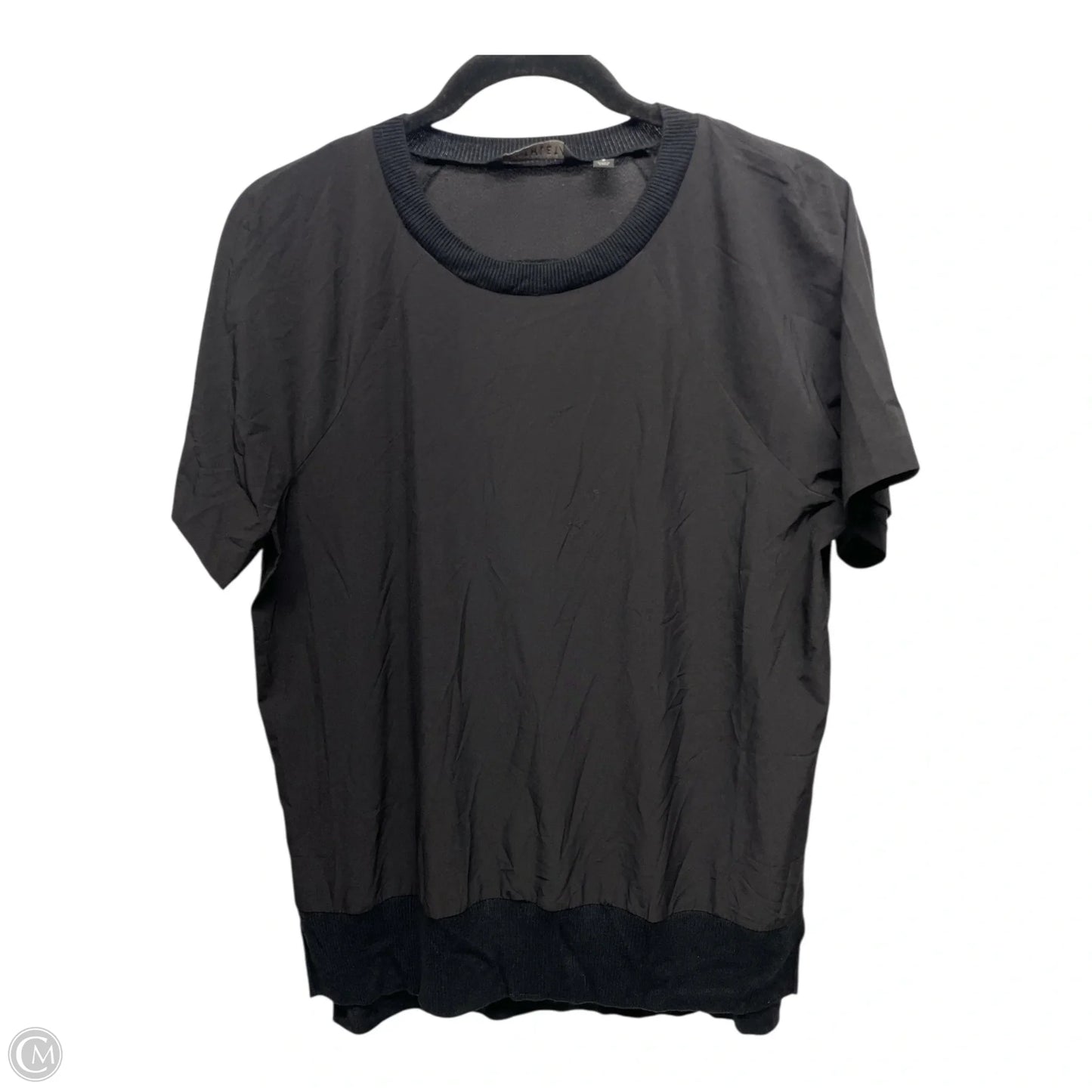 Athletic Top Short Sleeve By Athleta In Black, Size: S