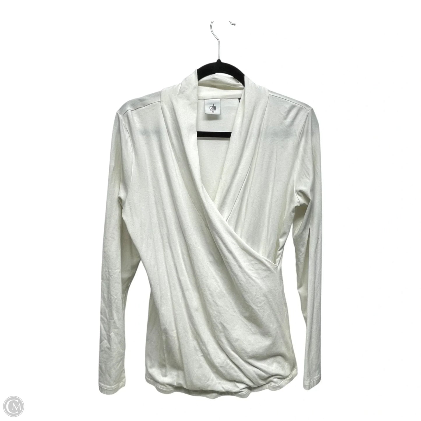 Top Long Sleeve By Cabi In White, Size: M