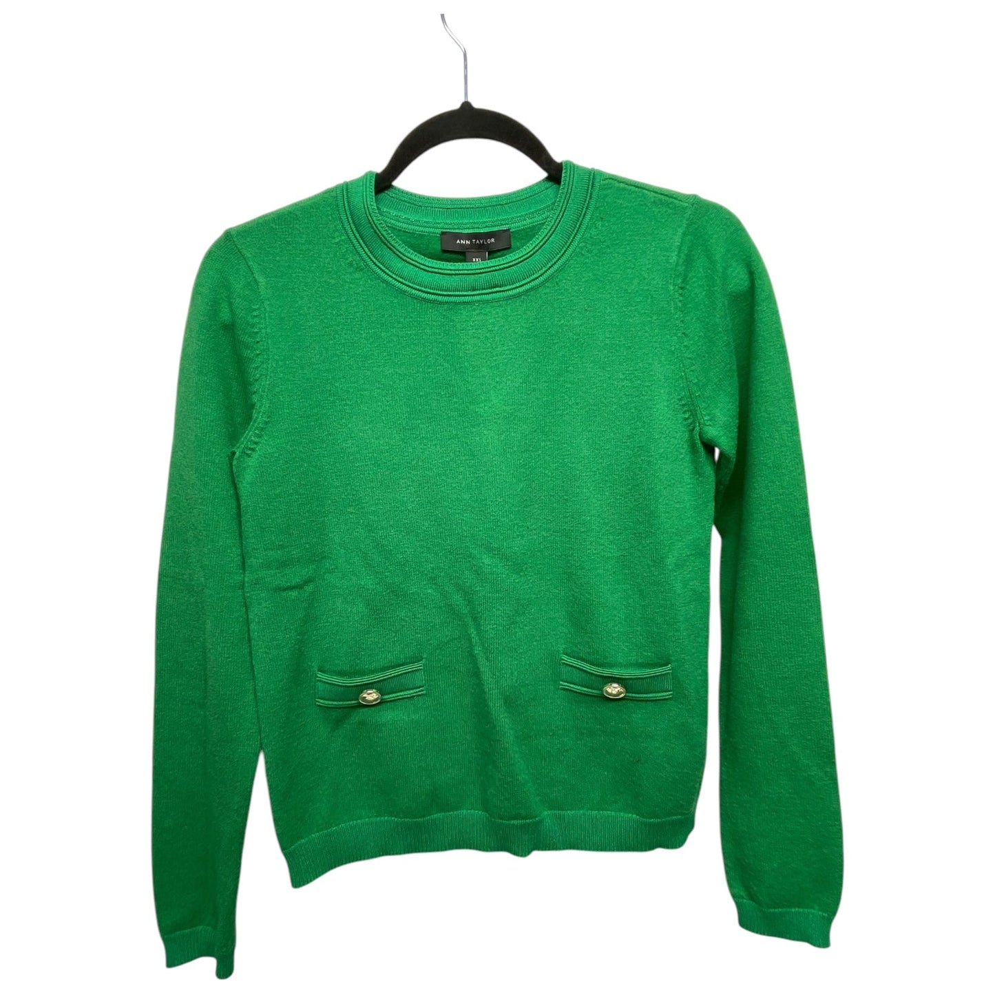 Sweater By Ann Taylor In Green, Size: Xxs