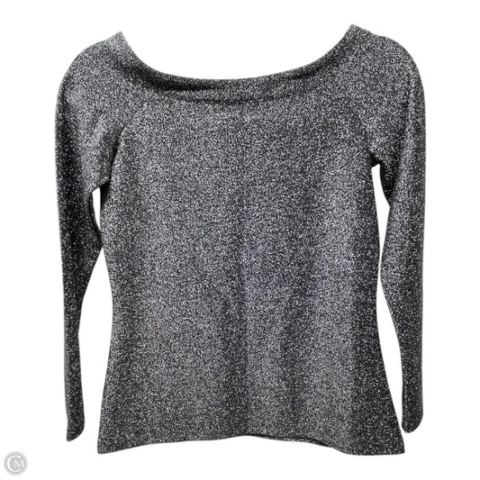Top Long Sleeve By Ann Taylor In Silver, Size: Sp