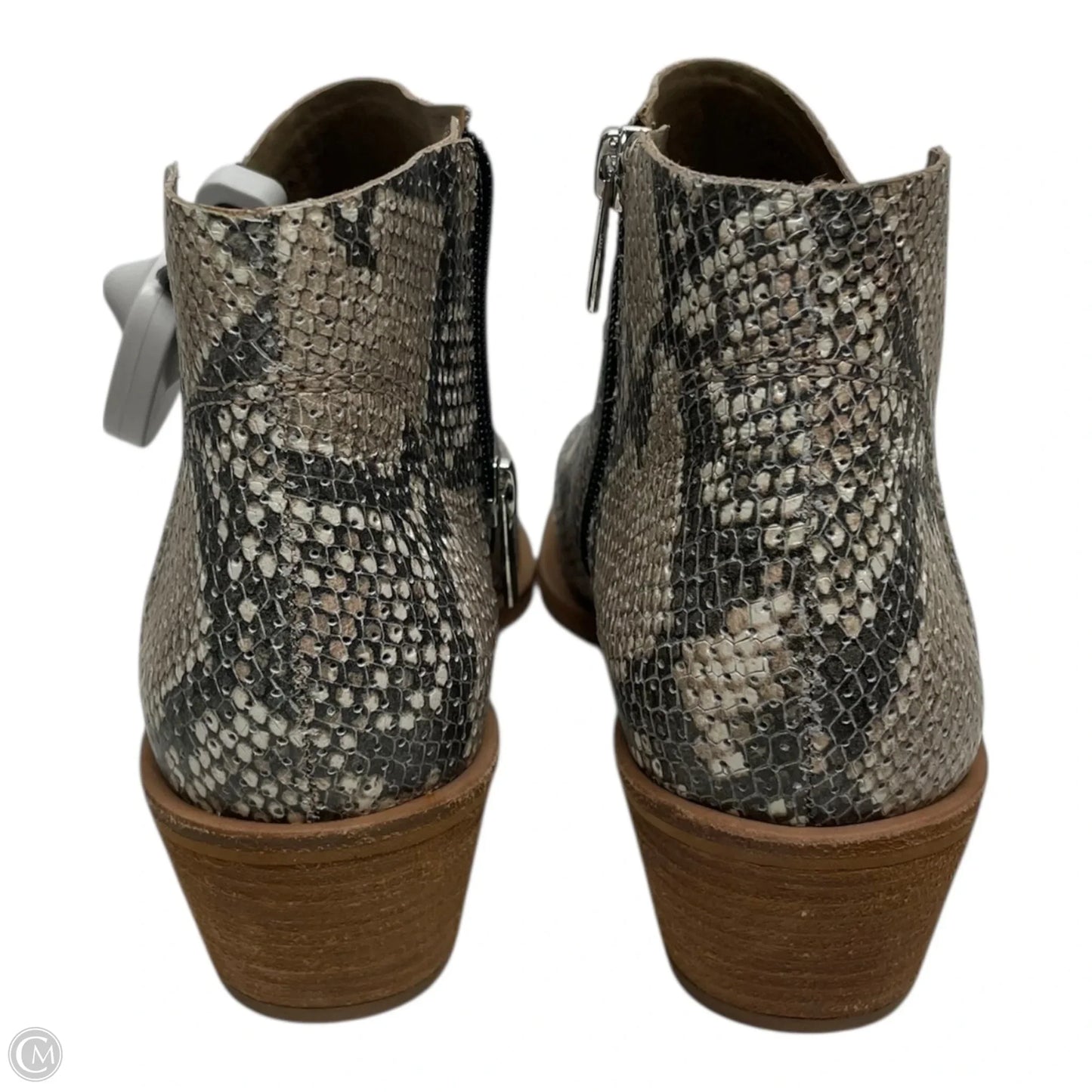 Boots Ankle Heels By Vince Camuto In Snakeskin Print, Size: 8.5