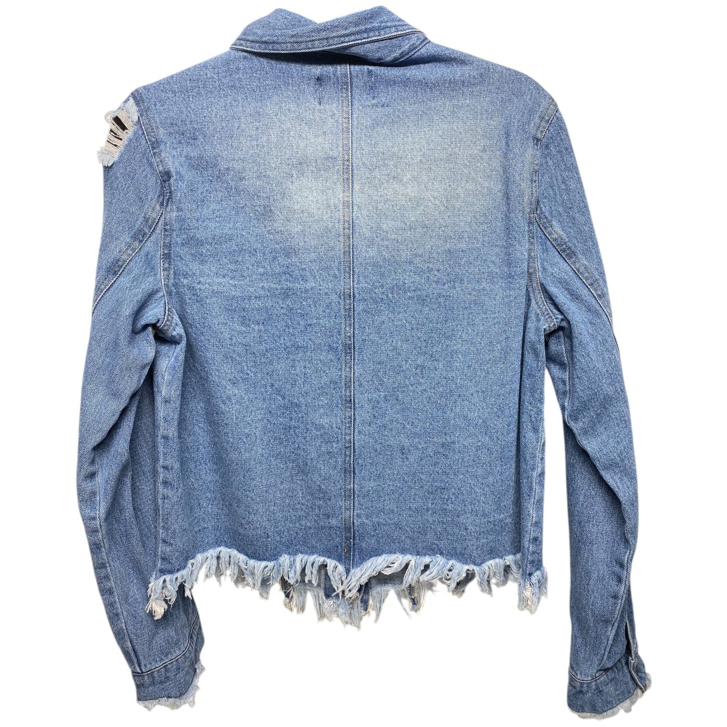 Jacket Denim By Love Tree In Blue, Size: L