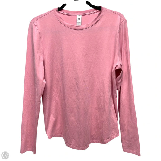 Athletic Top Long Sleeve Crewneck By Lululemon In Pink, Size: 8