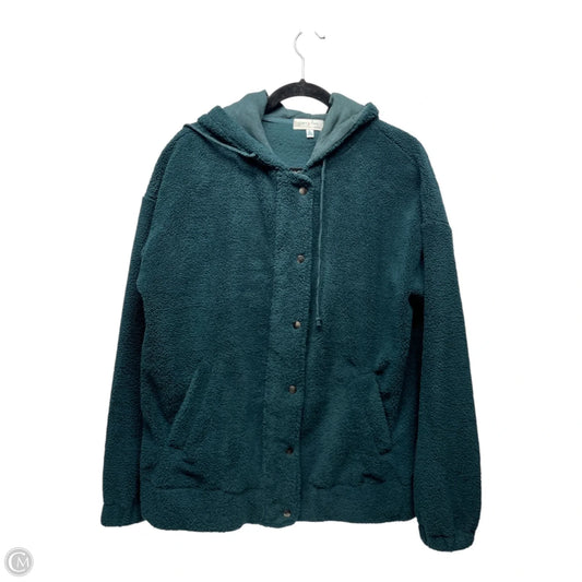 Jacket Faux Fur & Sherpa By Grace & Lace In Green, Size: L