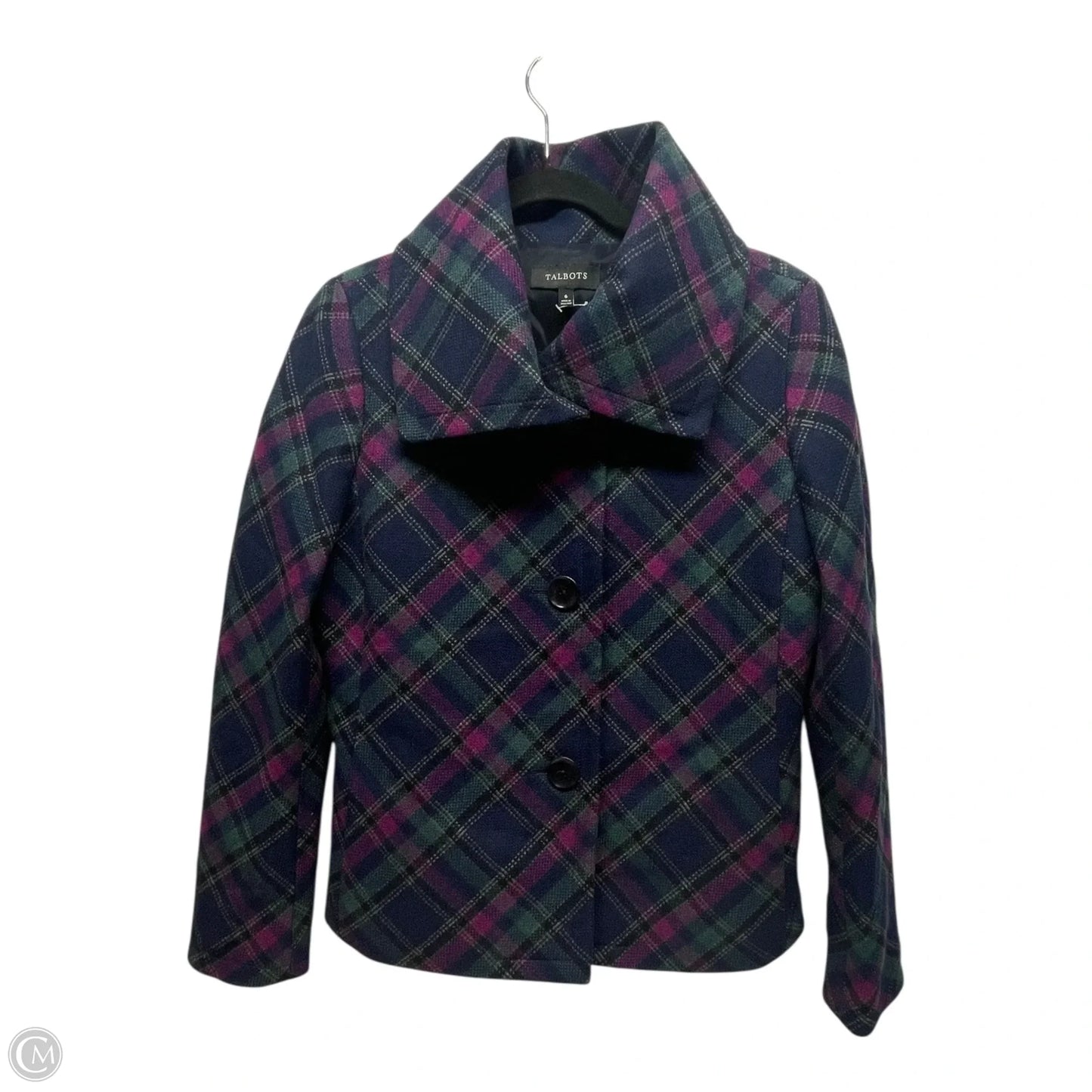 Jacket Other By Talbots In Plaid Pattern, Size: 6