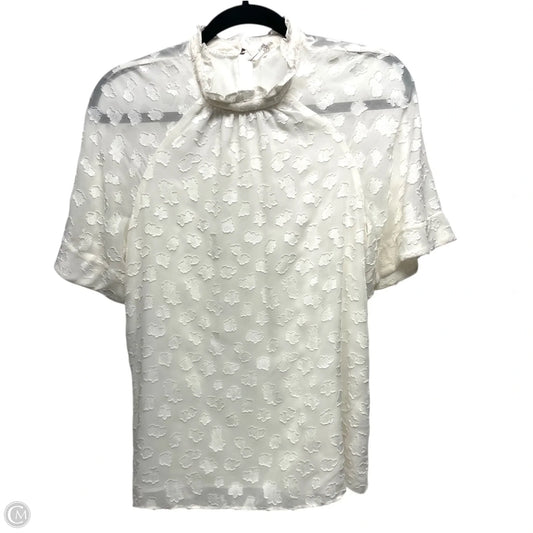 Top Short Sleeve By Anthropologie In White, Size: S