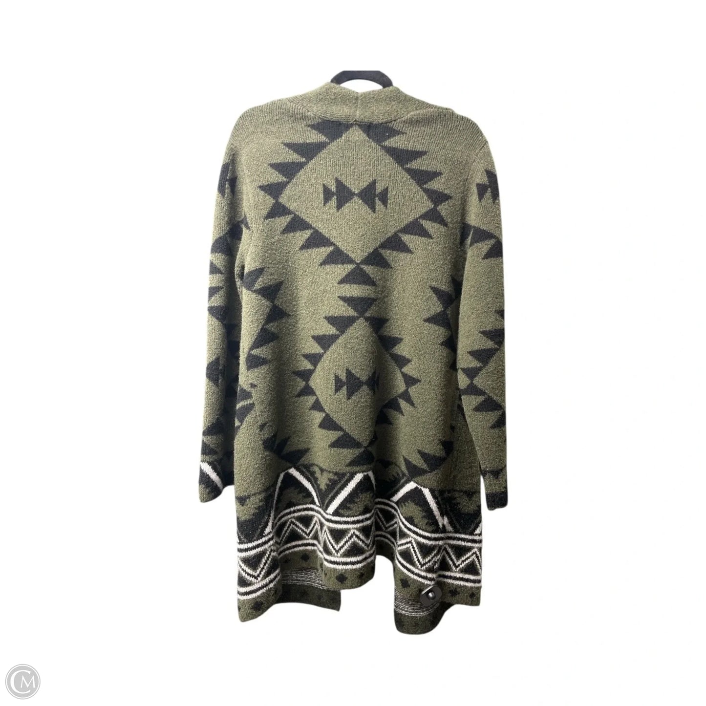 Sweater Cardigan Designer By Frye In Green, Size: Xl