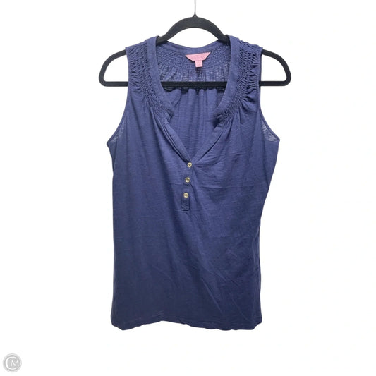 Top Sleeveless Designer By Lilly Pulitzer In Blue, Size: L