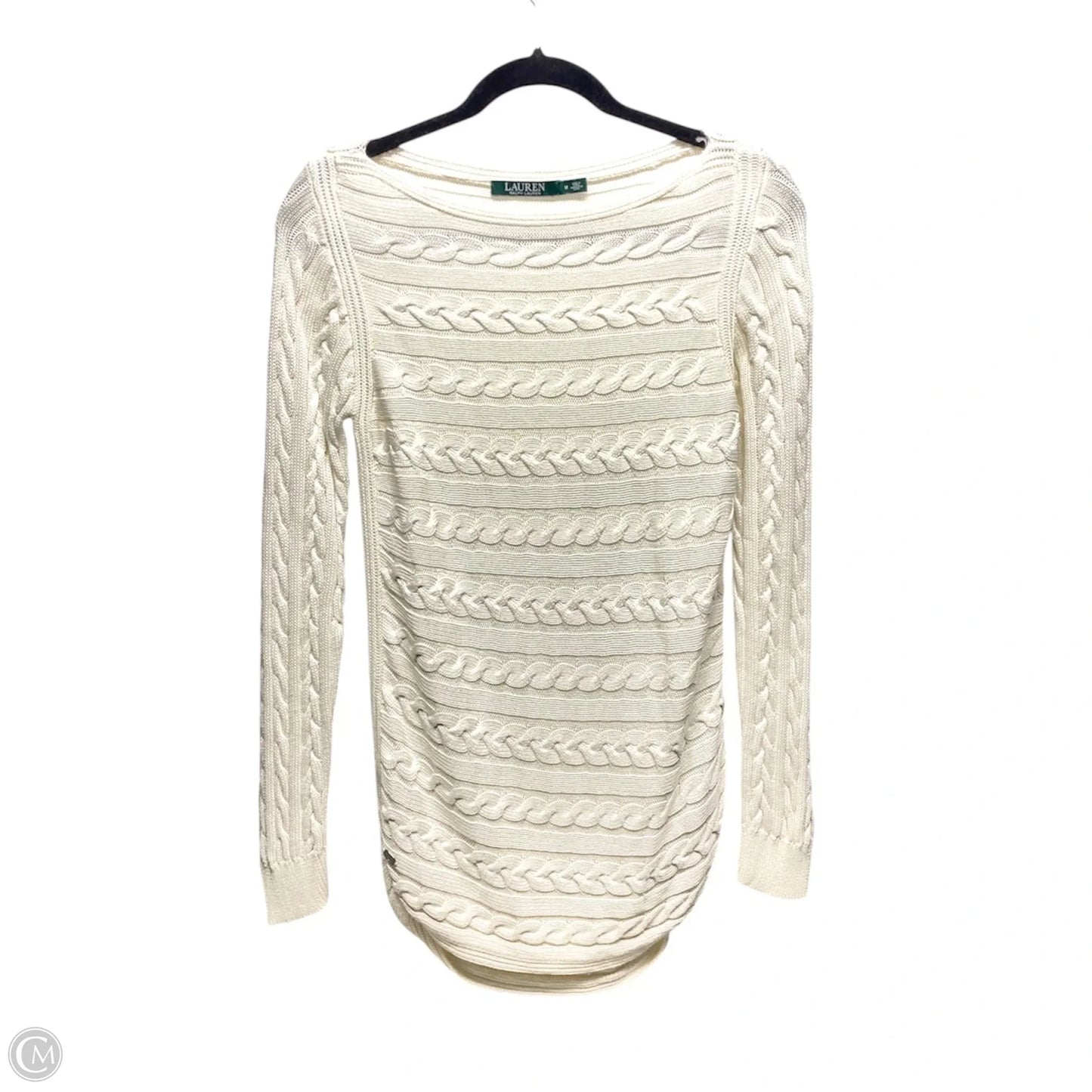 Sweater By Lauren By Ralph Lauren In White, Size: M