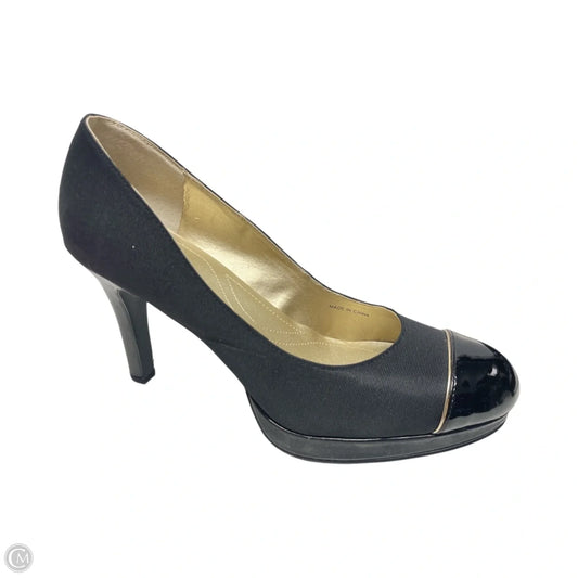 Shoes Heels Stiletto By Tahari In Black & Gold, Size: 8
