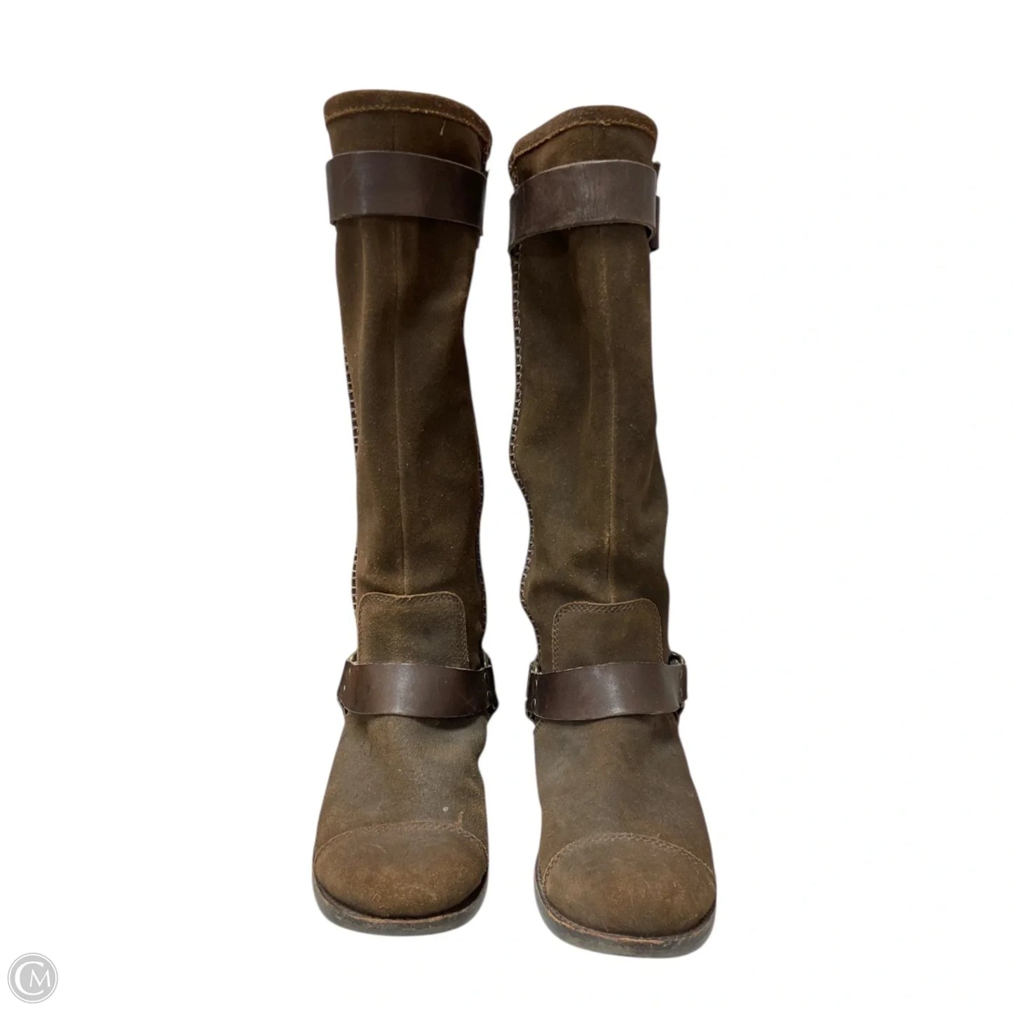 Boots Designer By Ugg In Brown, Size: 9.5