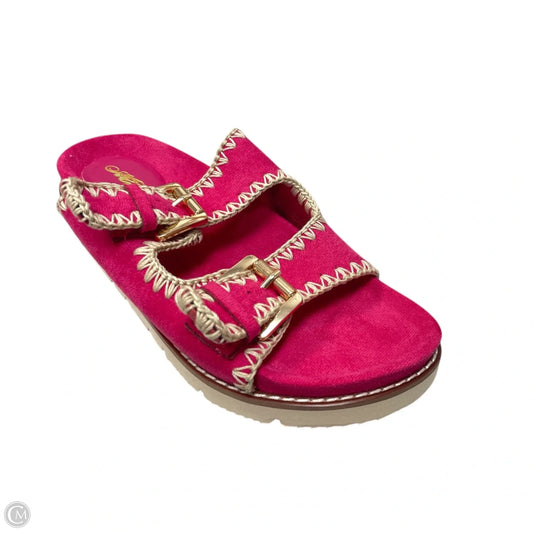 Sandals Flats By Clothes Mentor In Pink, Size: 9