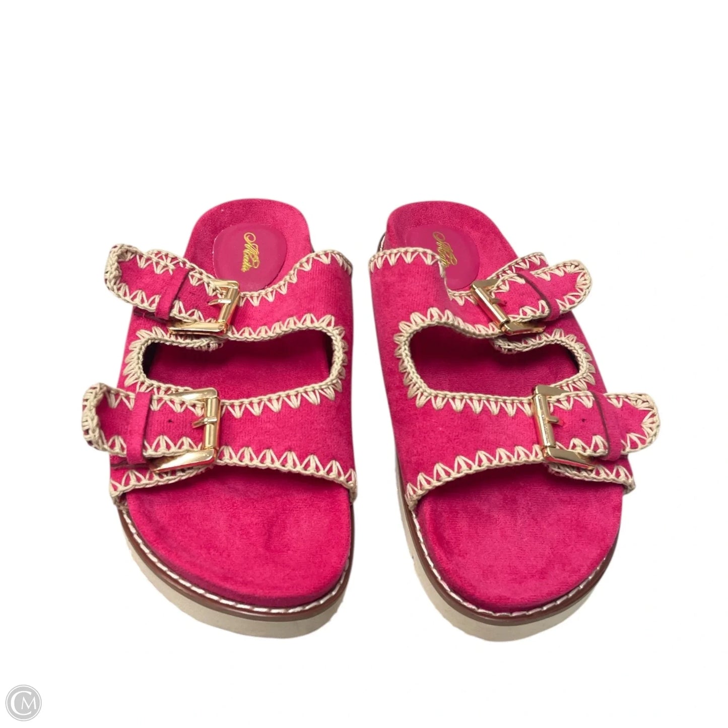 Sandals Flats By Clothes Mentor In Pink, Size: 9