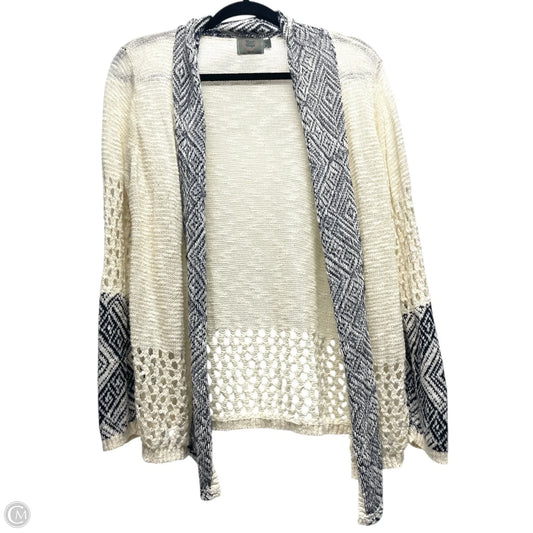 Sweater Cardigan By sweet n sinful -  In Blue & Cream, Size: Xl