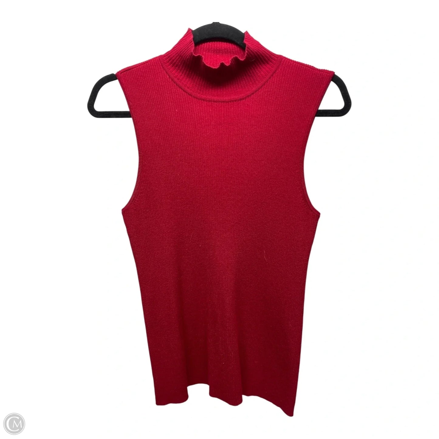 Top Sleeveless By Chicos In Red, Size: S