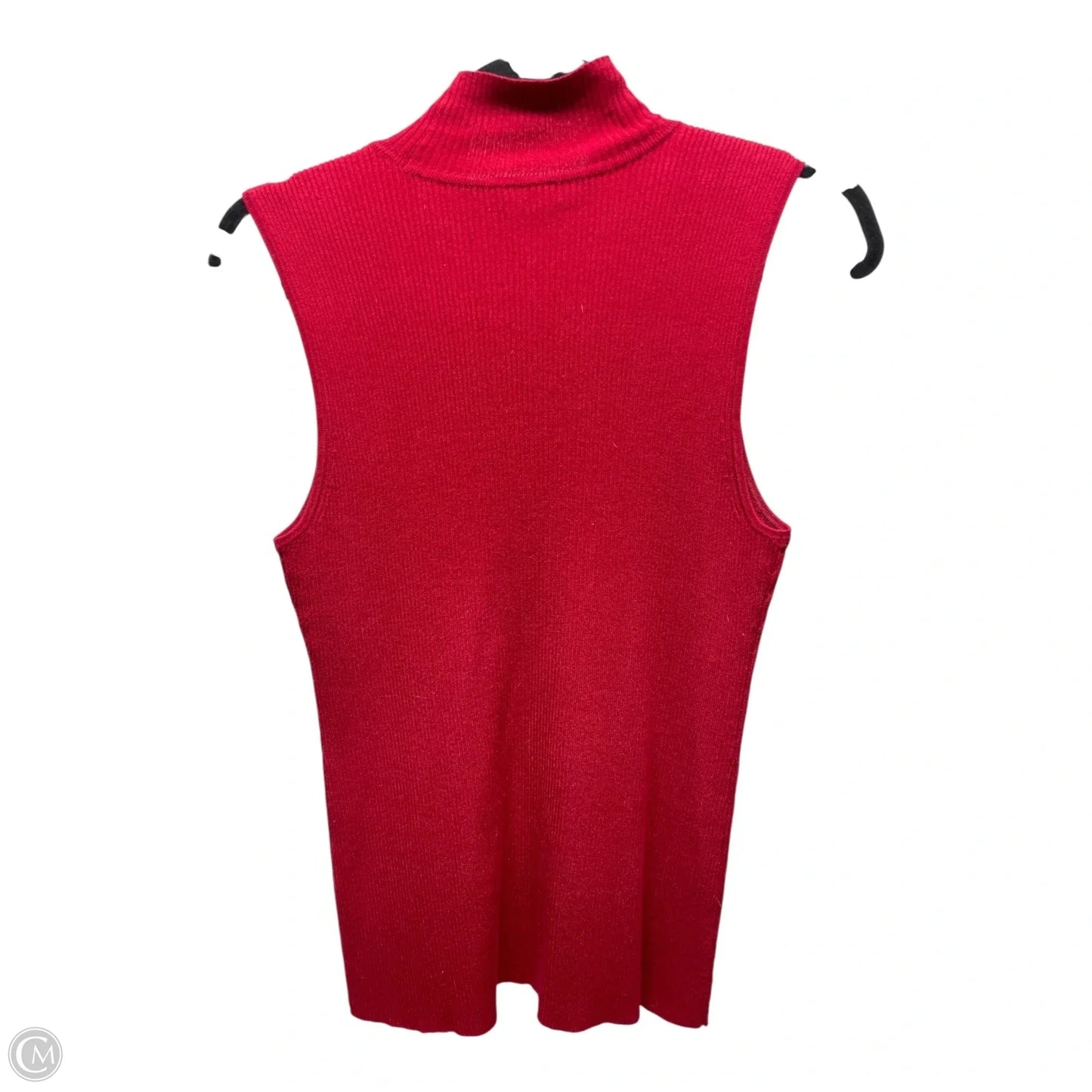 Top Sleeveless By Chicos In Red, Size: S