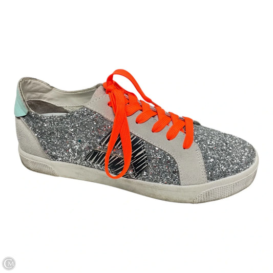 Shoes Sneakers By Dolce Vita In Grey & Orange, Size: 9.5