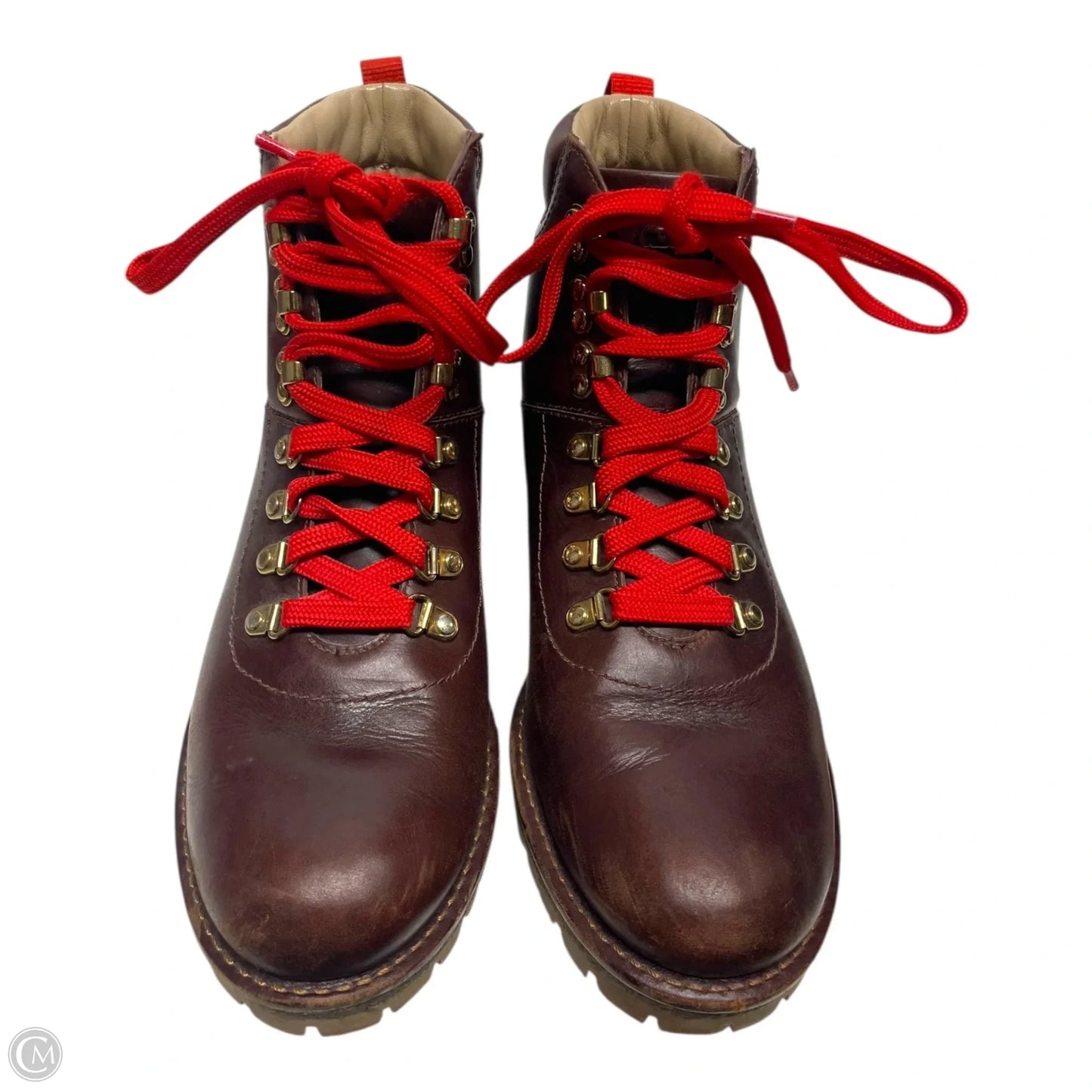 Boots Designer By Tory Burch In Brown & Red, Size: 8.5