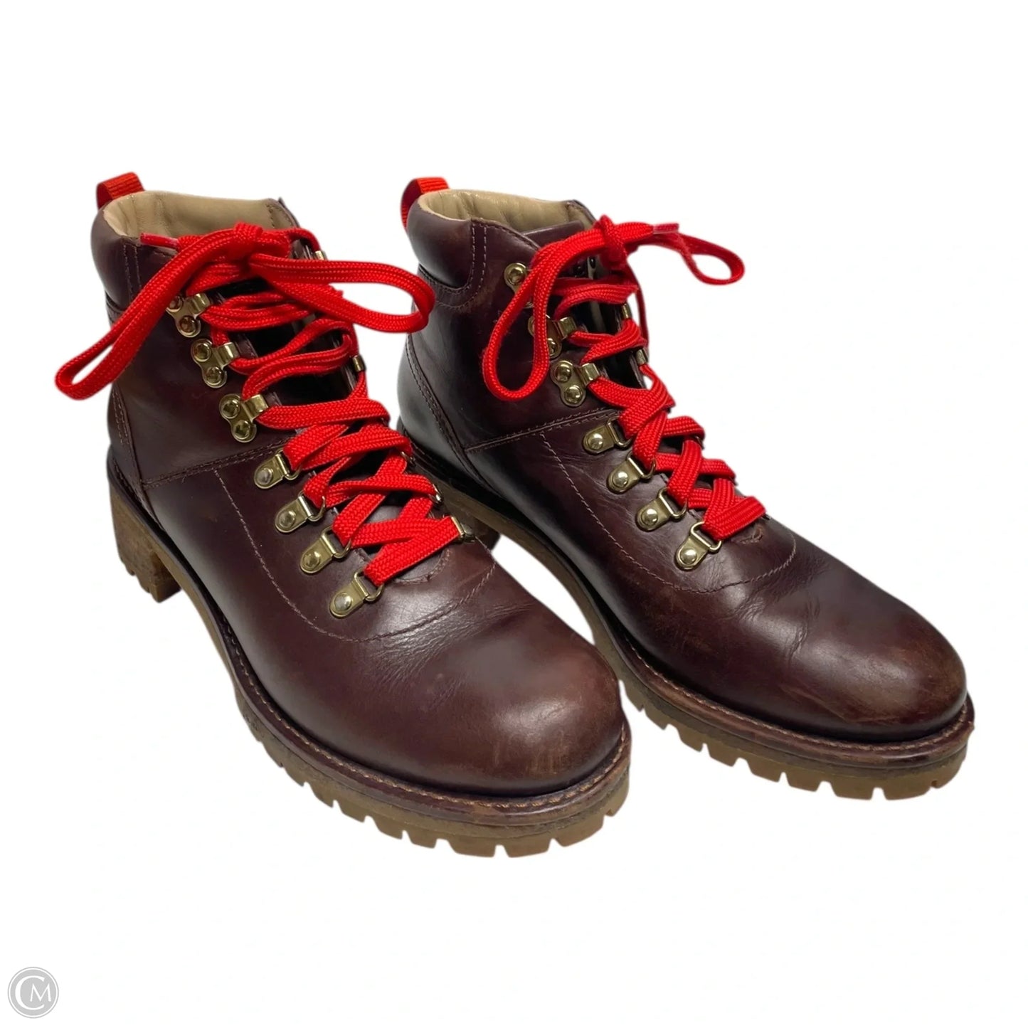 Boots Designer By Tory Burch In Brown & Red, Size: 8.5