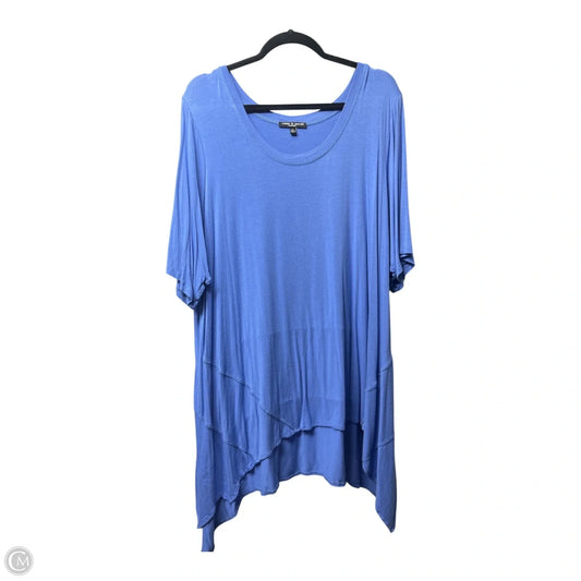 Top Short Sleeve By Cable And Gauge In Blue, Size: 2x