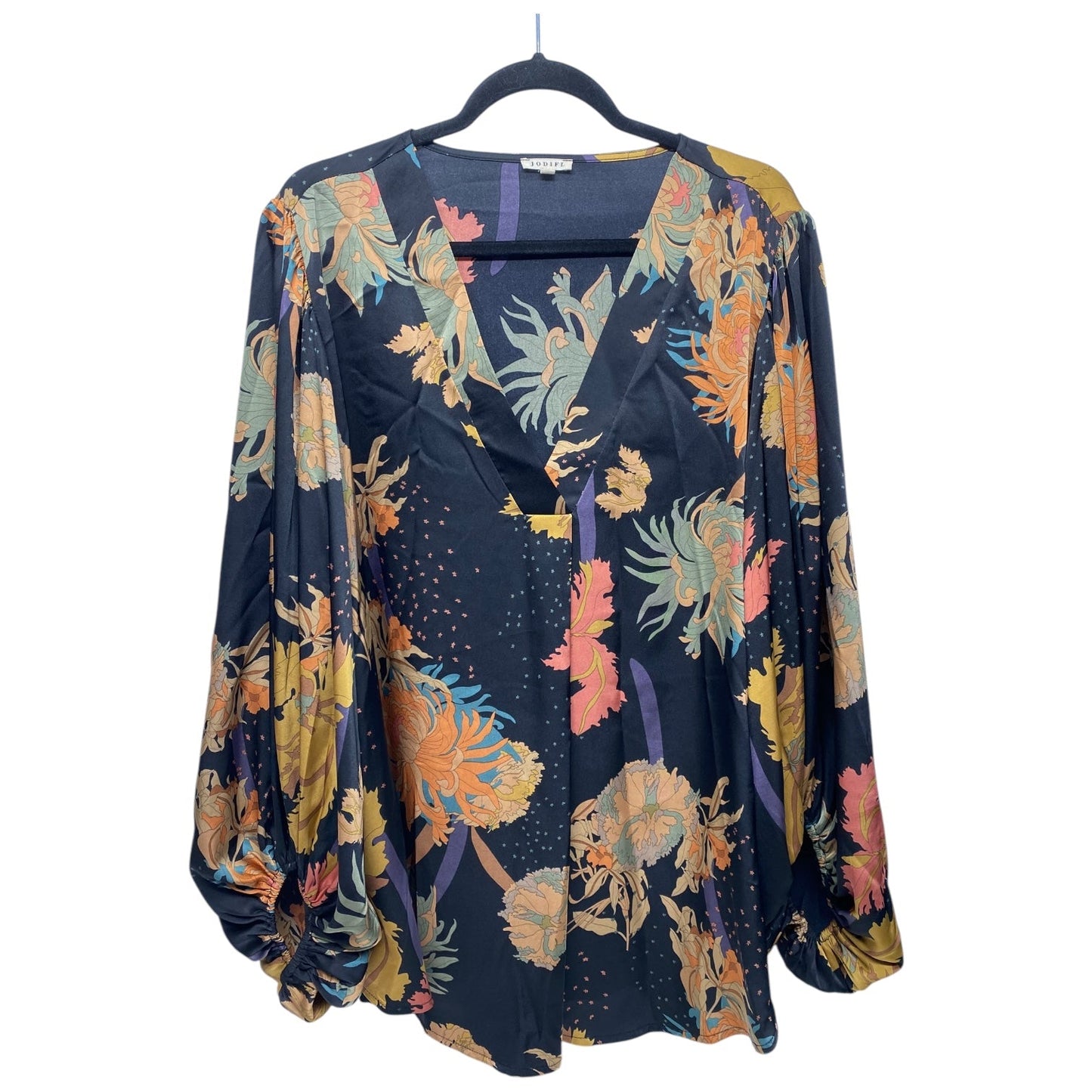 Top Long Sleeve By Jodifl In Floral Print, Size: 2x