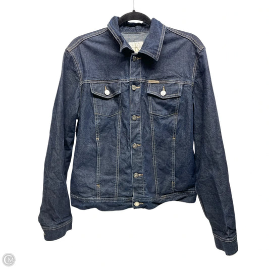 Jacket Denim By Calvin Klein In Blue, Size: Xl