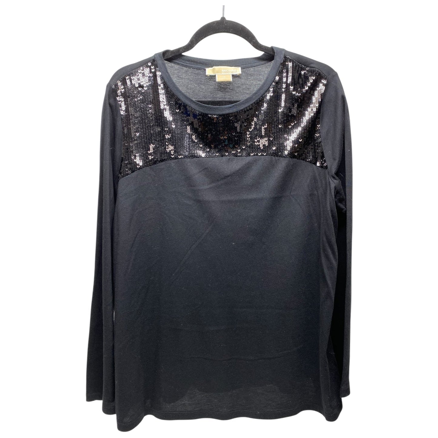 Top Long Sleeve By Michael By Michael Kors In Black, Size: 1x