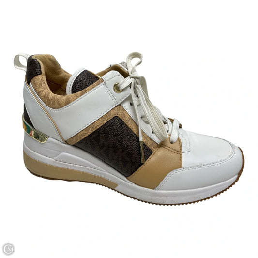 Shoes Sneakers By Michael By Michael Kors In Tan & White, Size: 7