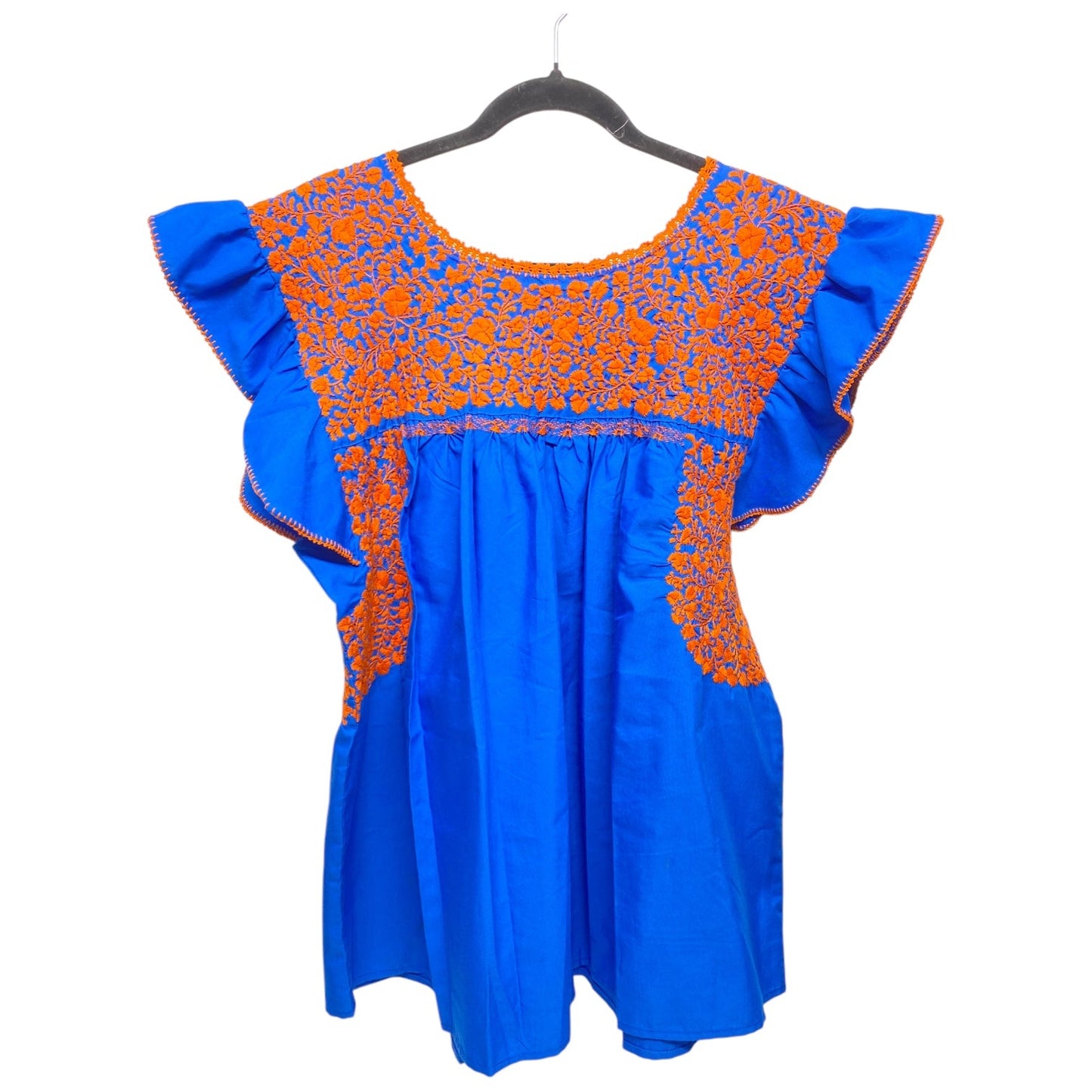 Top Short Sleeve By Clothes Mentor In Blue & Orange, Size: Xl