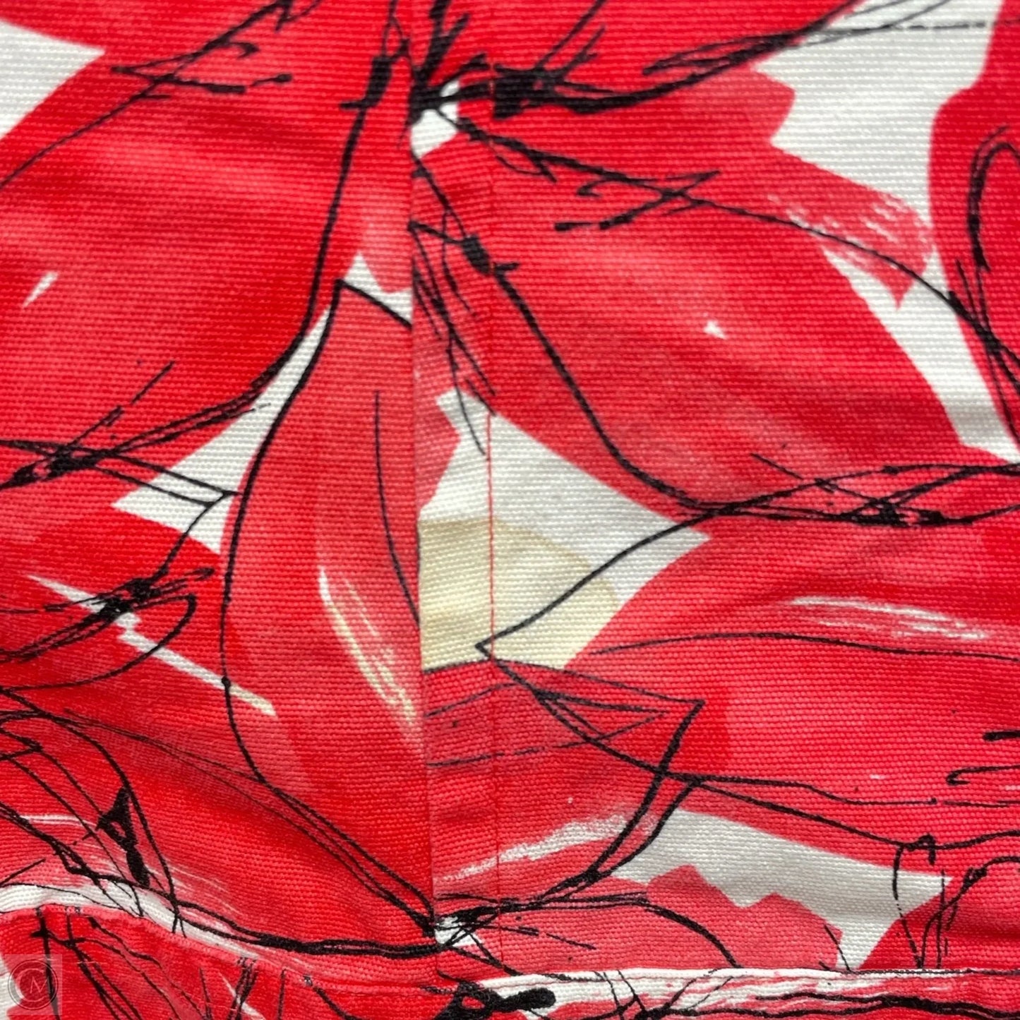 Jacket Denim By Rafaella In Red & White, Size: L