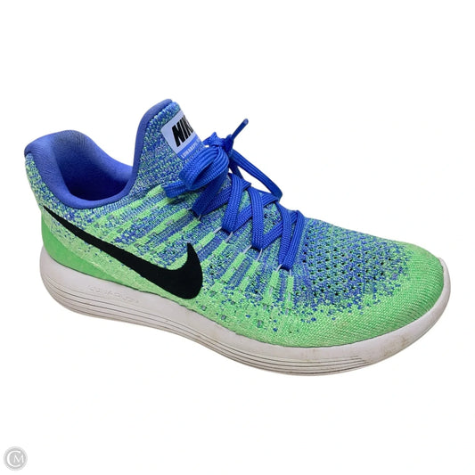 Shoes Athletic By Nike In Blue & Green, Size: 7