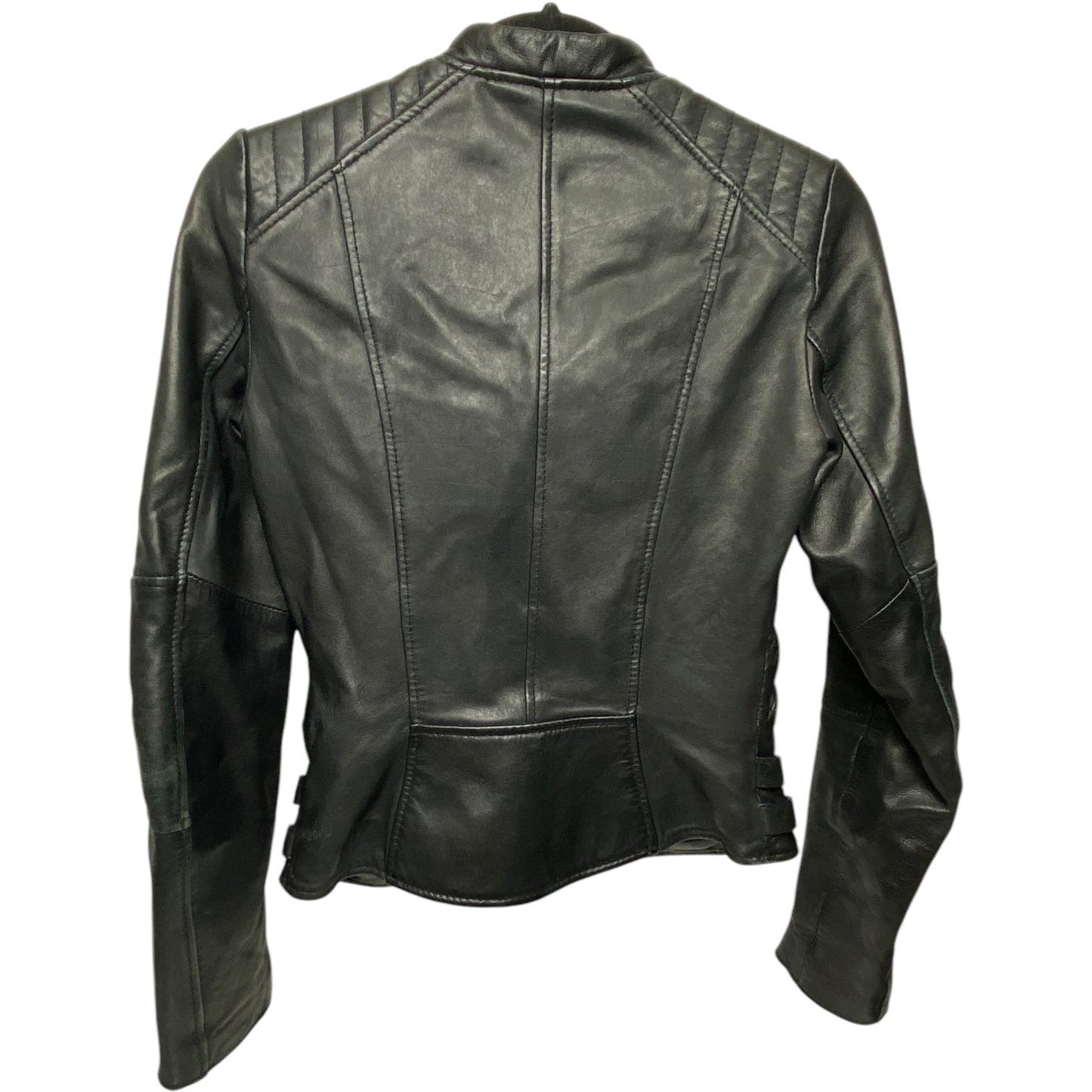 Jacket Leather By Zara In Black, Size: Xs