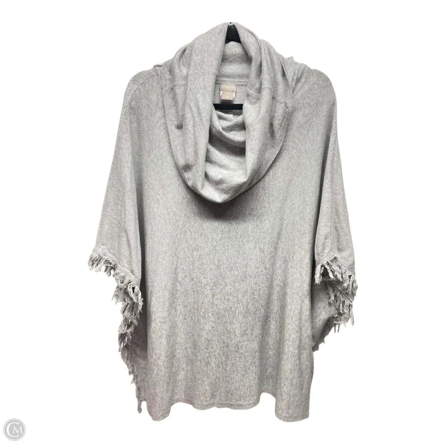 Poncho By Chicos In Grey, Size: Xl