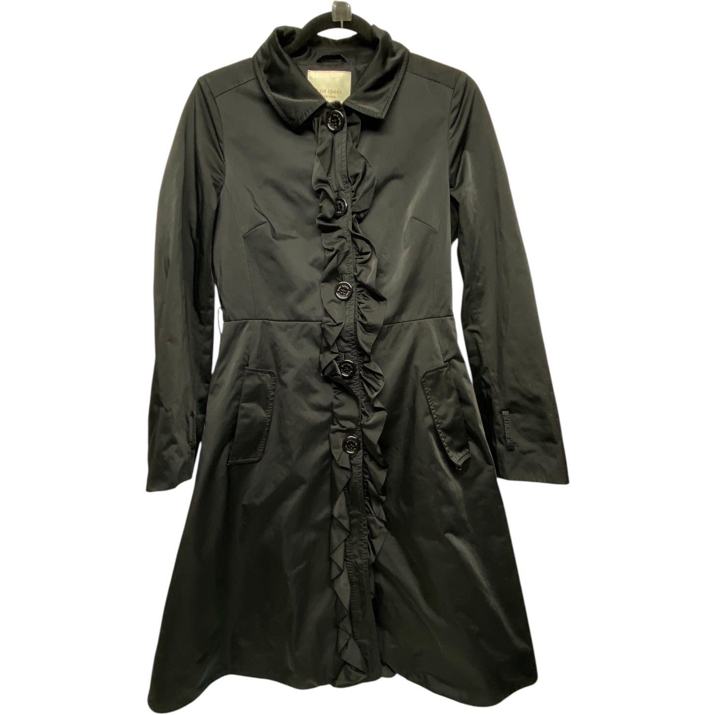 Coat Designer By Kate Spade In Black, Size: S