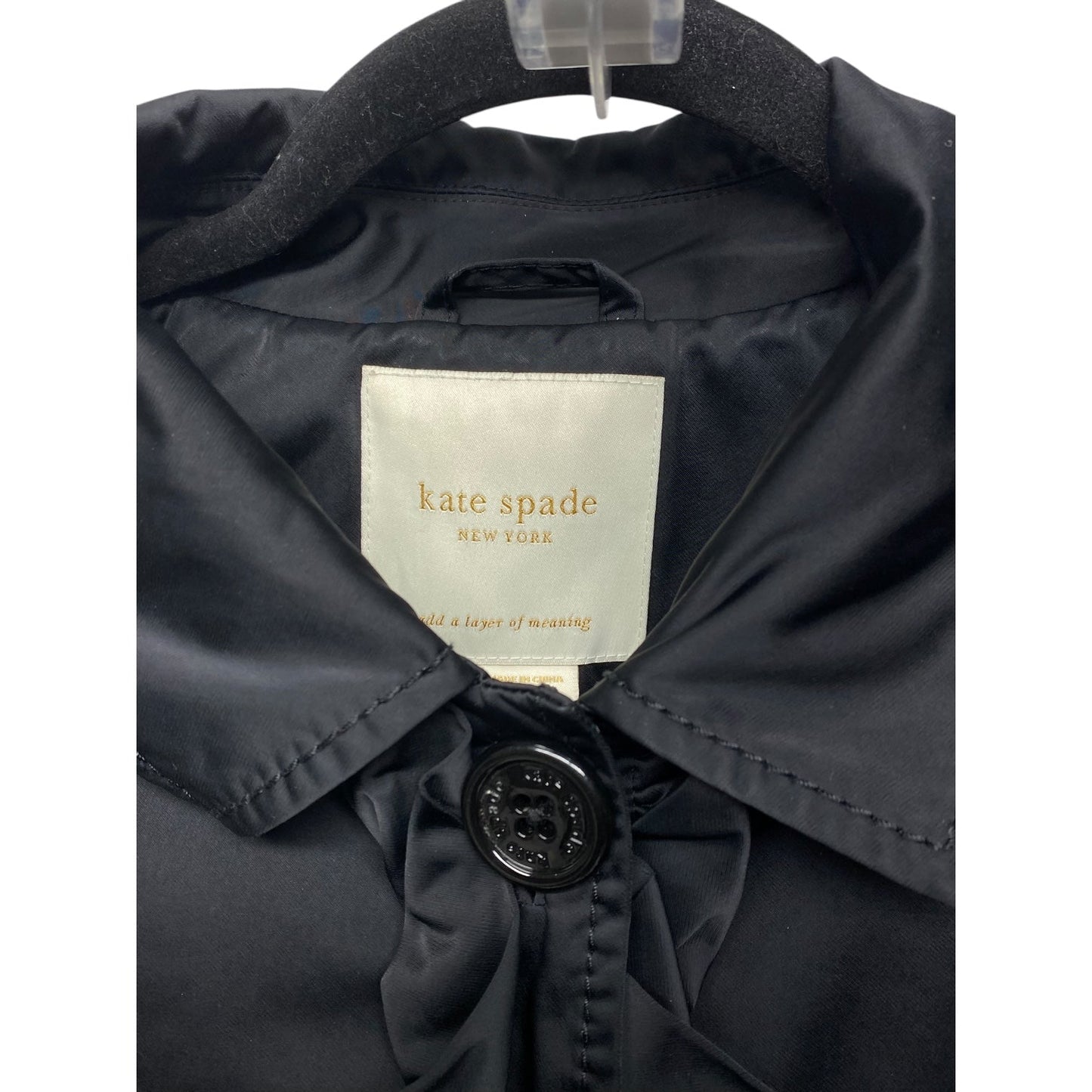 Coat Designer By Kate Spade In Black, Size: S