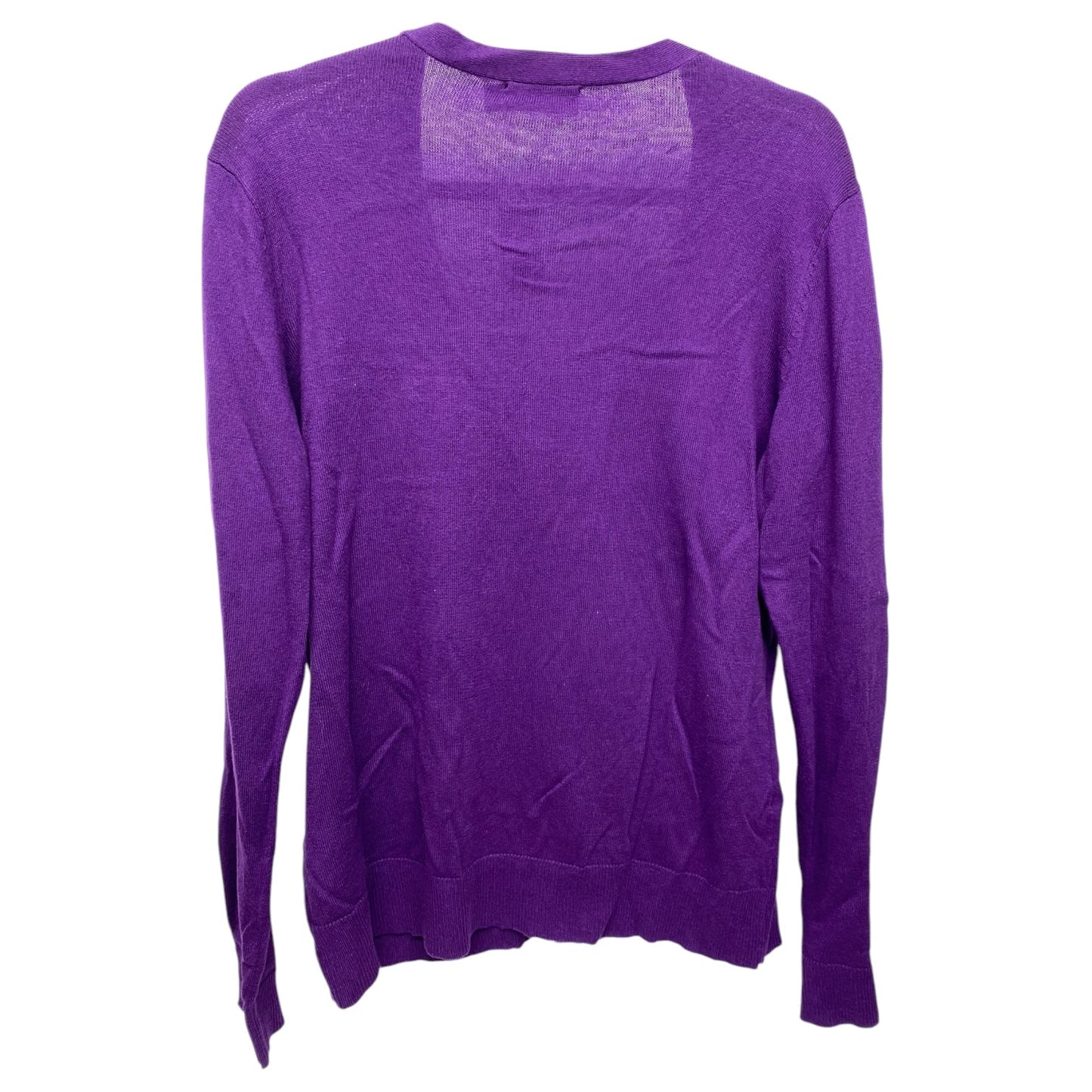 Sweater Cardigan By New York And Co In Purple, Size: Xl