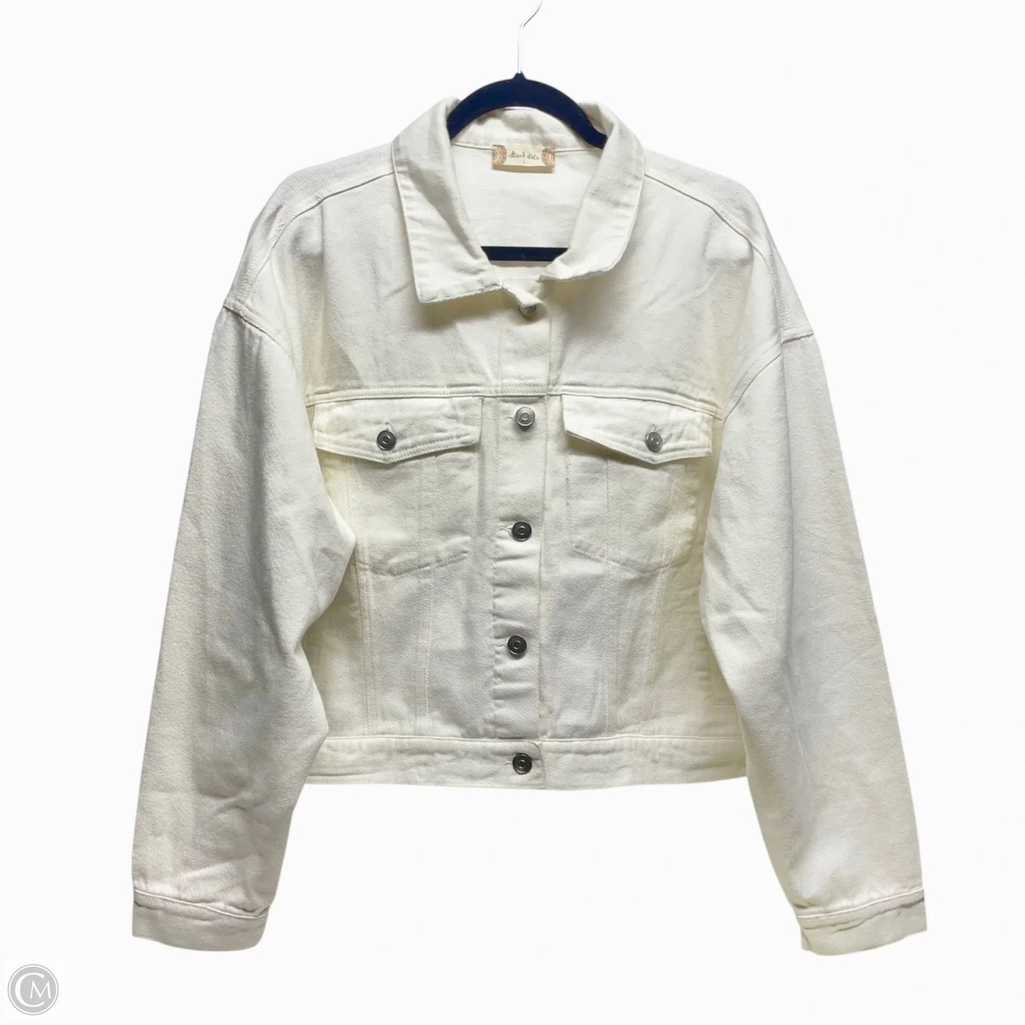 Jacket Denim By Altard State In White Denim, Size: L
