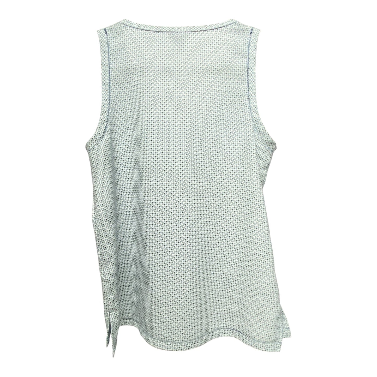 Top Sleeveless By Ann Taylor In Blue & White, Size: M