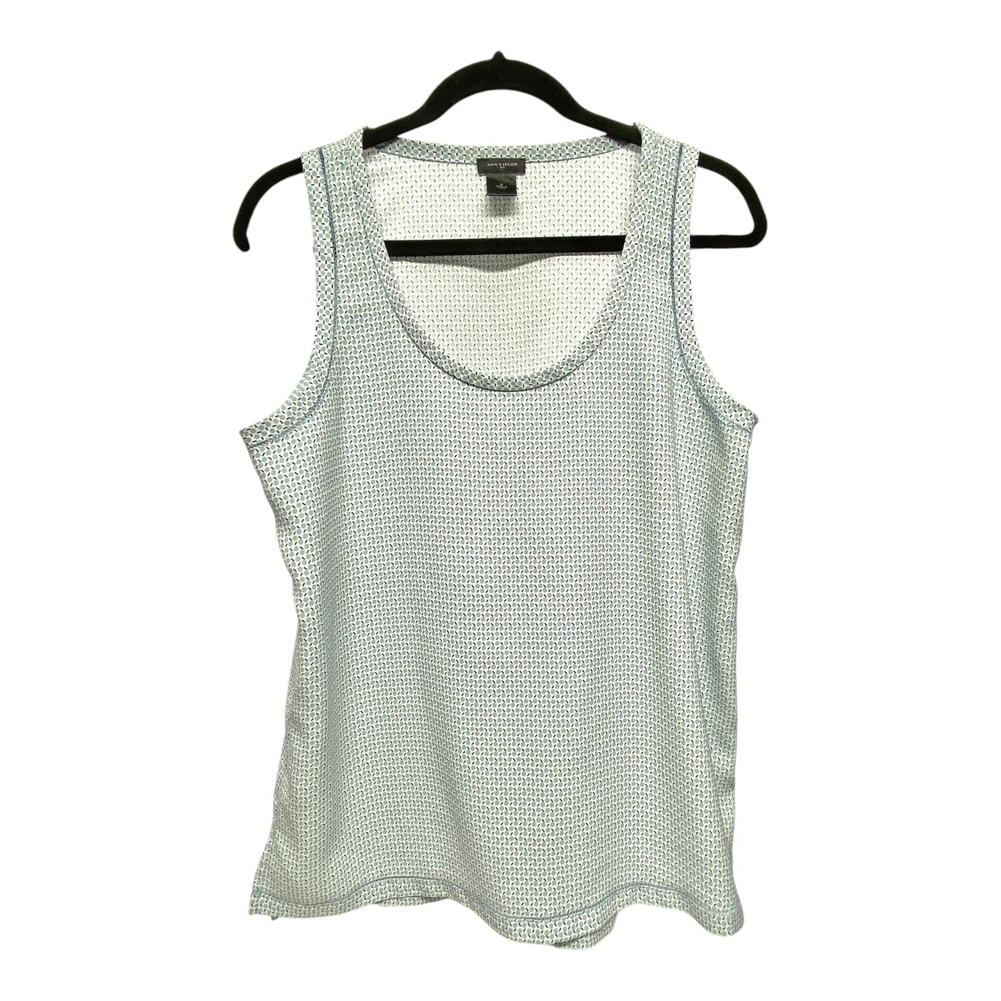 Top Sleeveless By Ann Taylor In Blue & White, Size: M